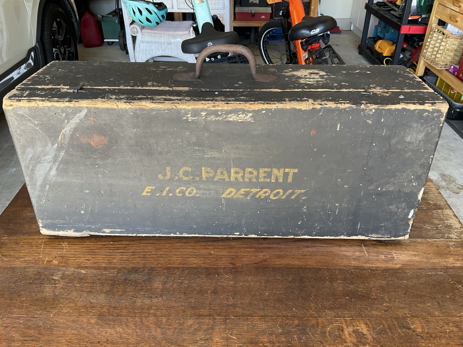 Antique 1890s Factory Tool Box Edison Illuminating Co Detroit Edison Henry Ford
