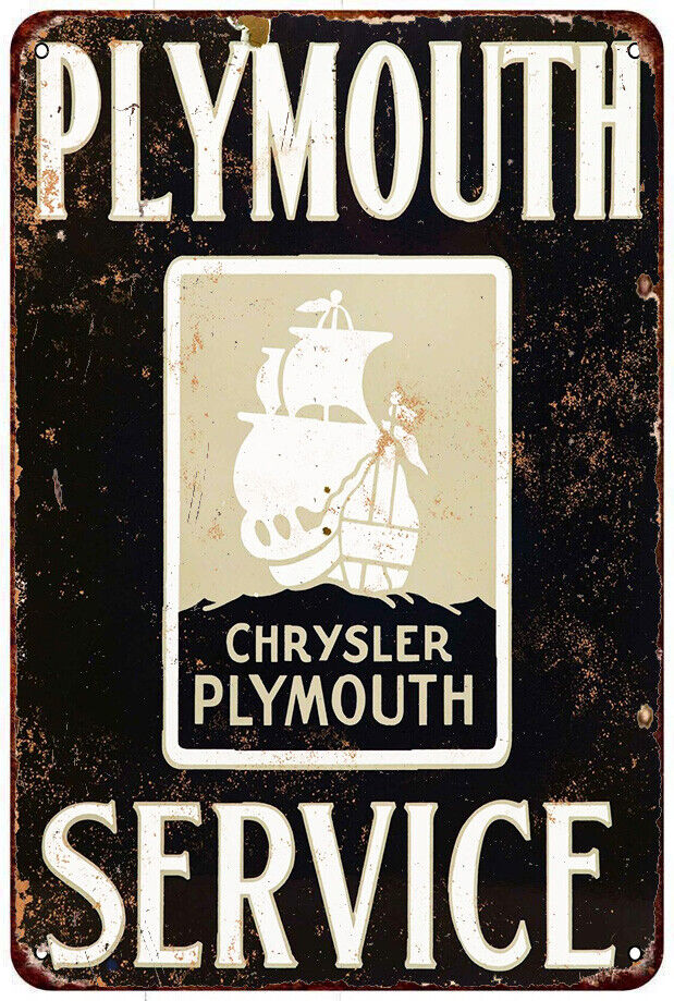 Chrysler Plymouth Service - Metal Sign Vintage Look reproduction