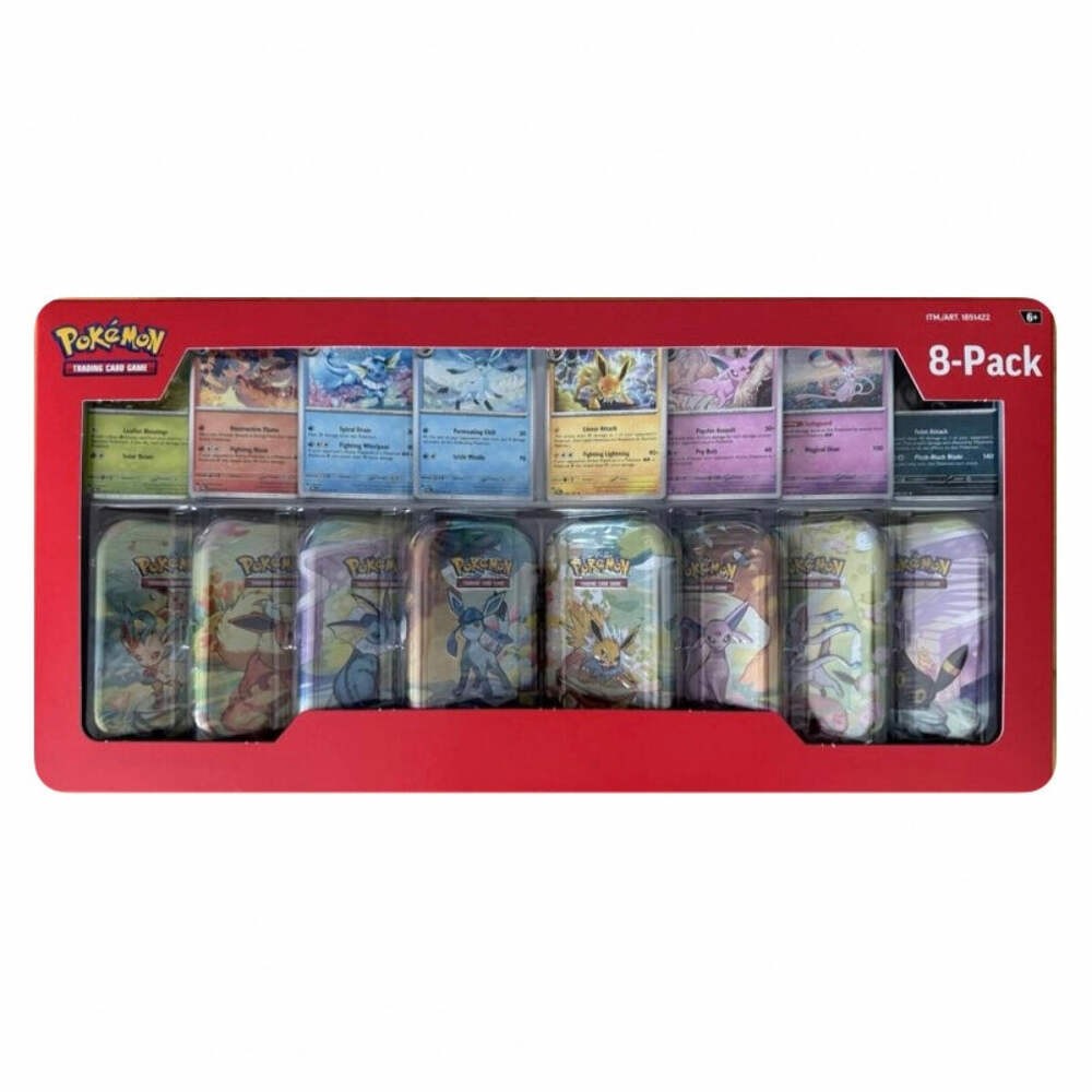 2025 Pokémon Prismatic Evolutions Mini Tins 8-Pack (Costco Exclusive)