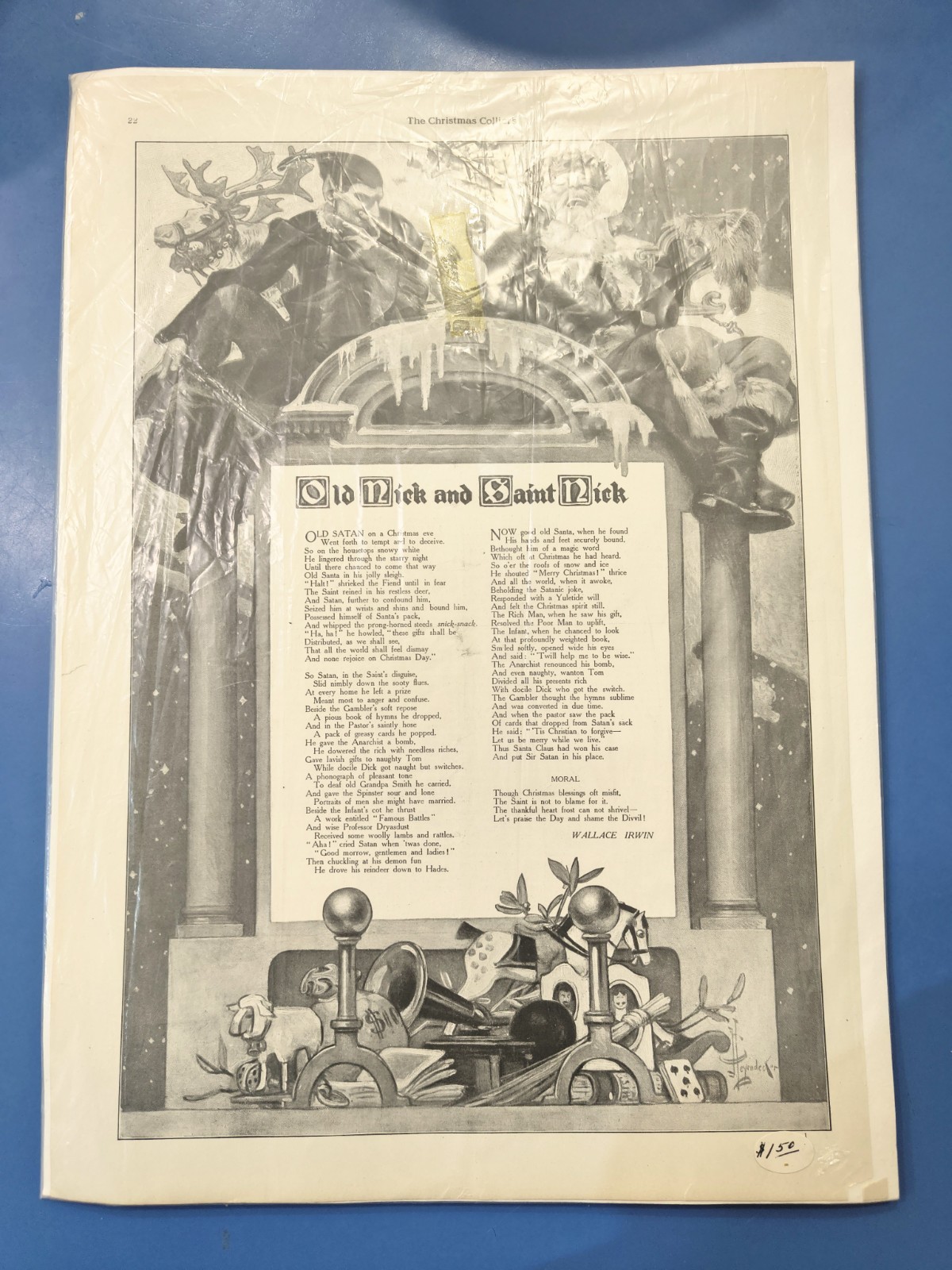 Old Nick And Saint Nick Poem From The Christmas Collier\'s 1907