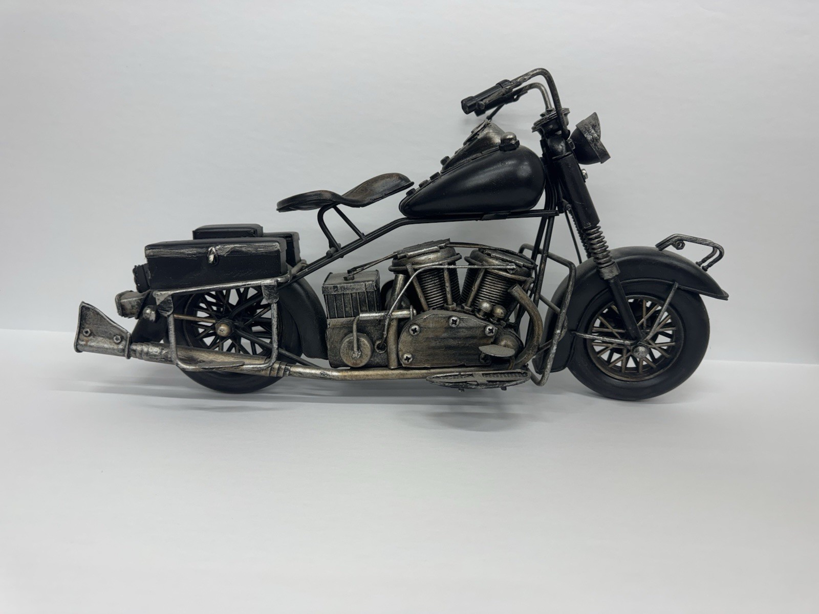 1950\'s Replica Motorcycle Black Metal Man Cave Folk Art 16\