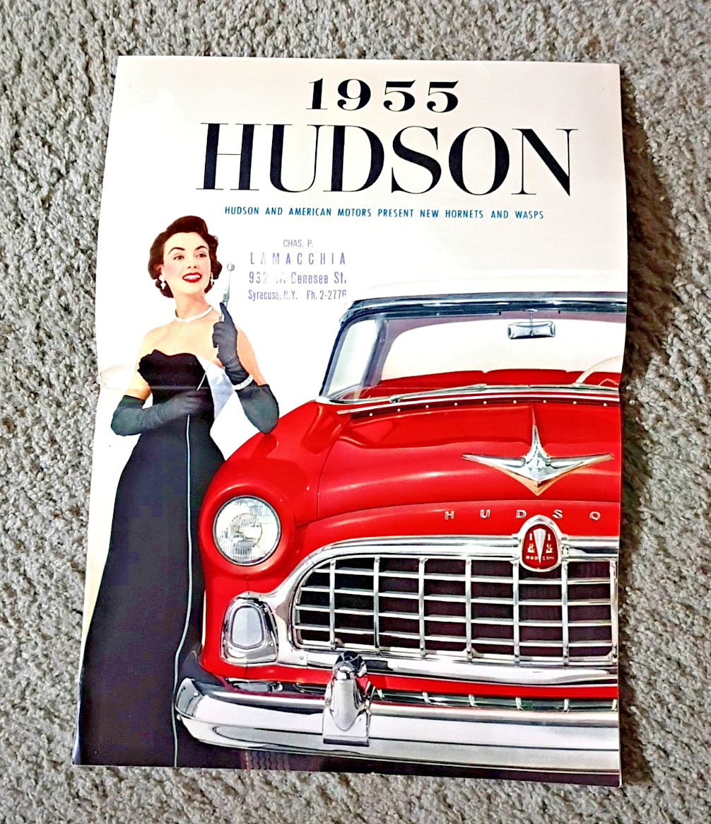 1955 Hudson Hornet & Wasp Foldout Sales Brochure/Original