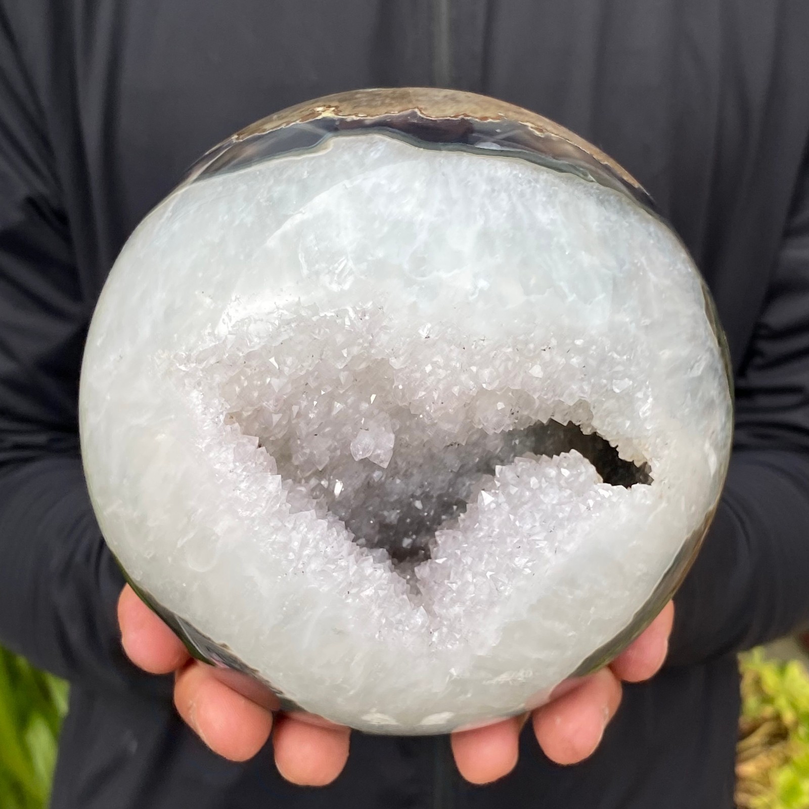 5.24LB Natural Amethyst Agate Opening Smile Quartz Cluster Crystal Specimen Heal