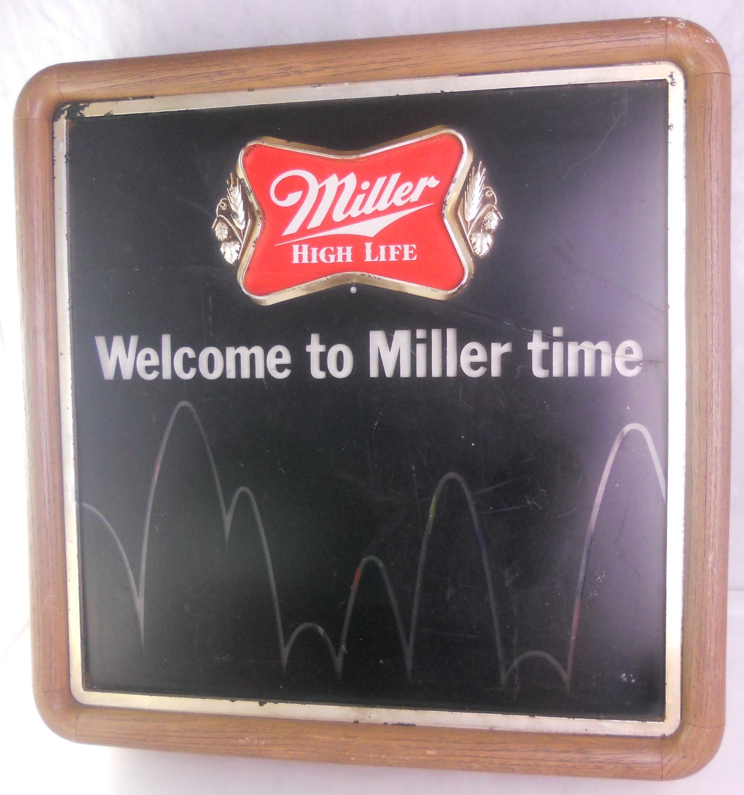 Vintage 1984 Miller High Life Lakeside Beer Bouncing Ball Lighted Motion Sign