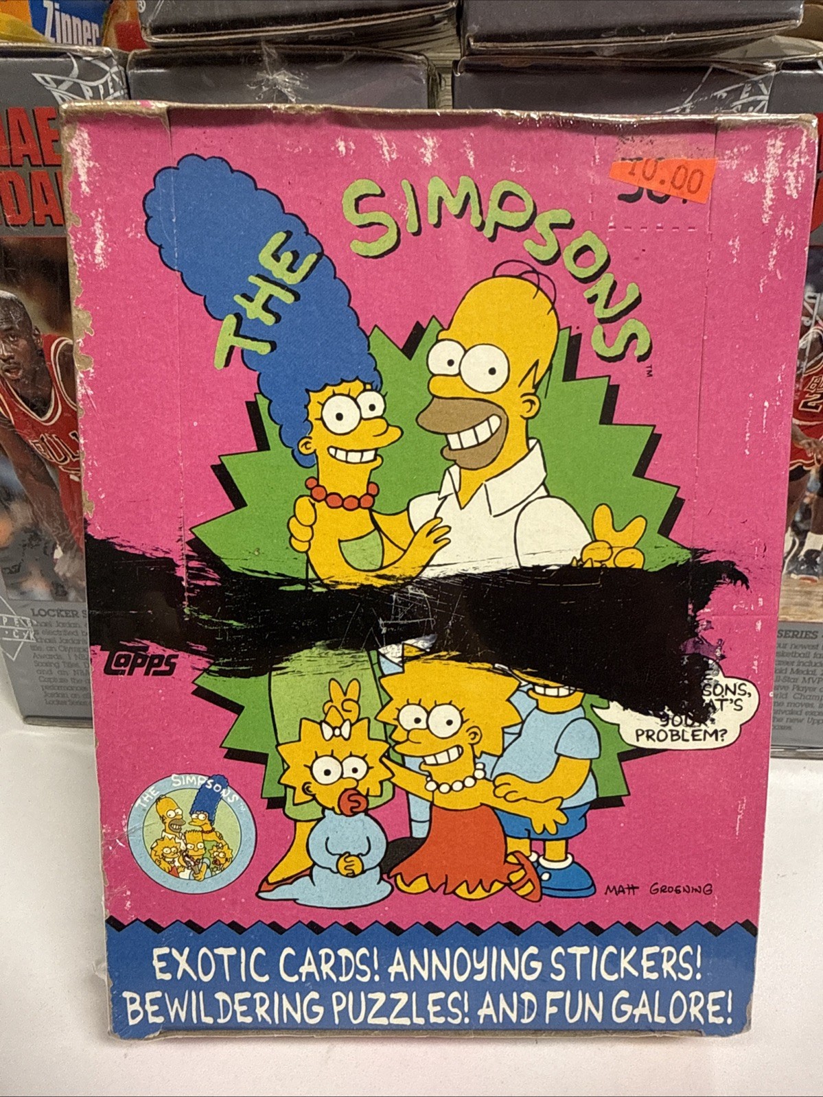 1990 Topps The Simpsons Wax Box 36 Sealed Packs