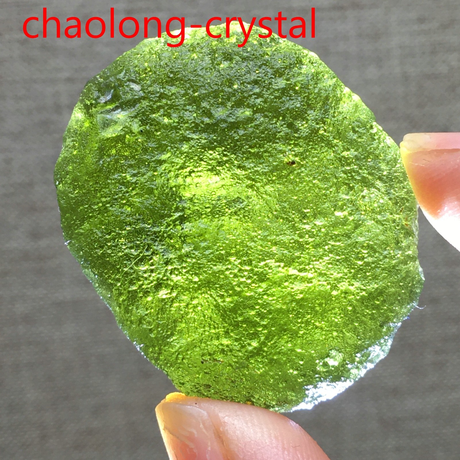 85Ct Moldavite Genuine Raw Meteorite From Czech Republic PICcertificate