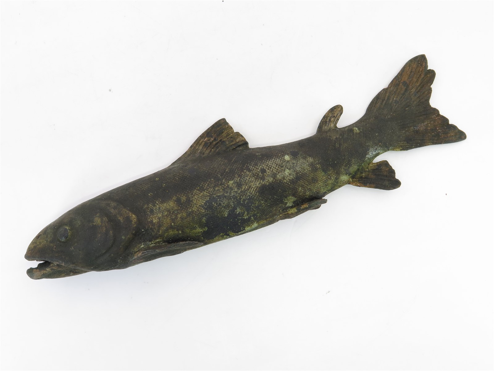 Early 20th Century Cold Painted Bronze Trout 7