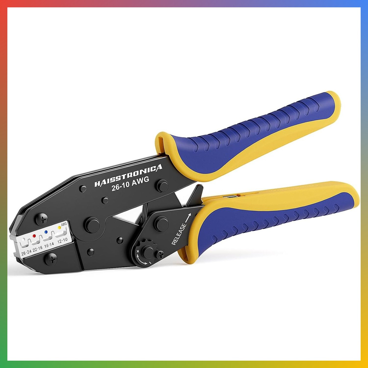 Wire Crimping Tool Heat Shrink Connectors AWG 26-10 Ratchet Design