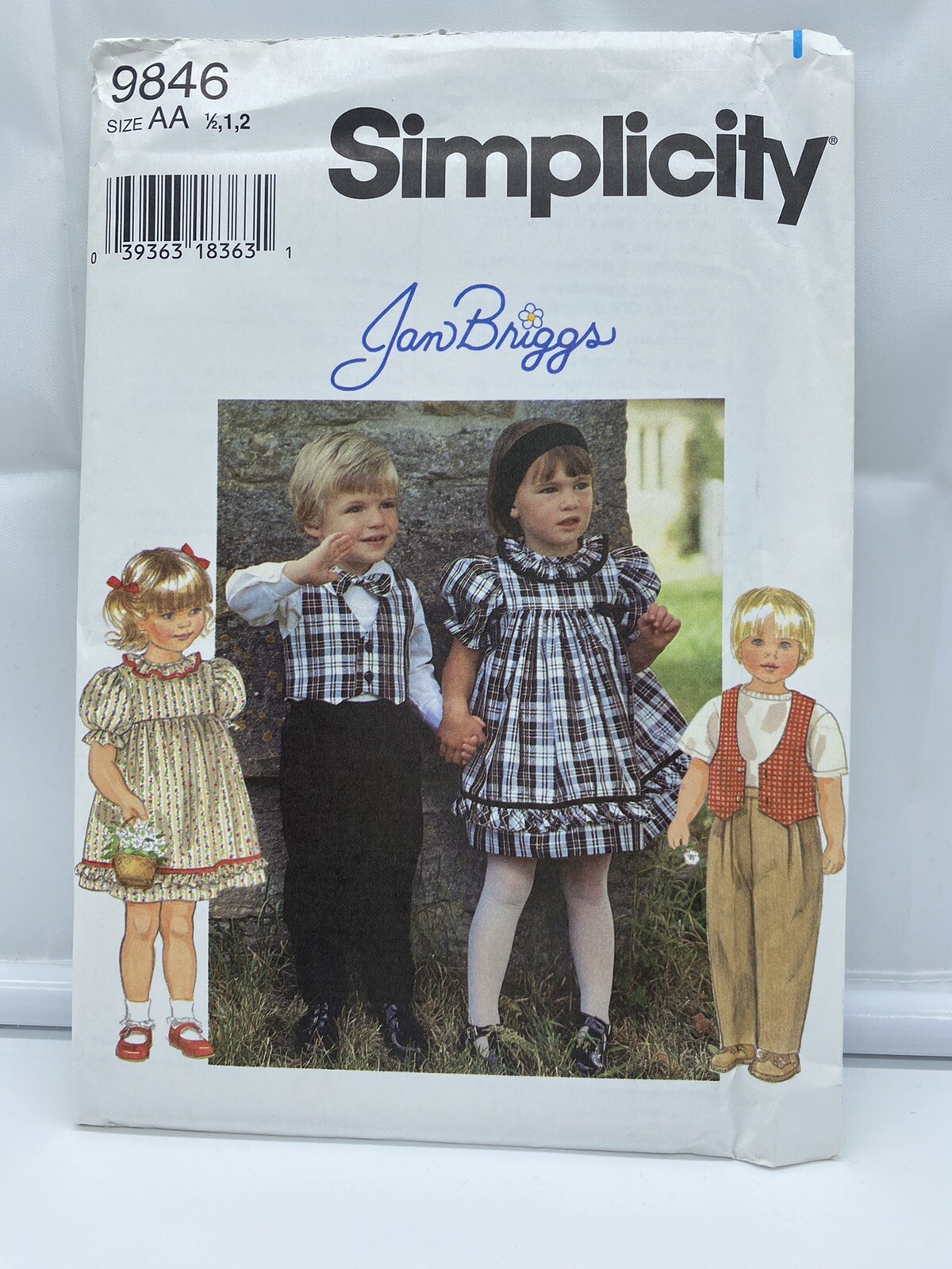 Simplicity Sewing Pattern 9846 Toddler Girls & Boys Separates 1/2-2 Dress Pants