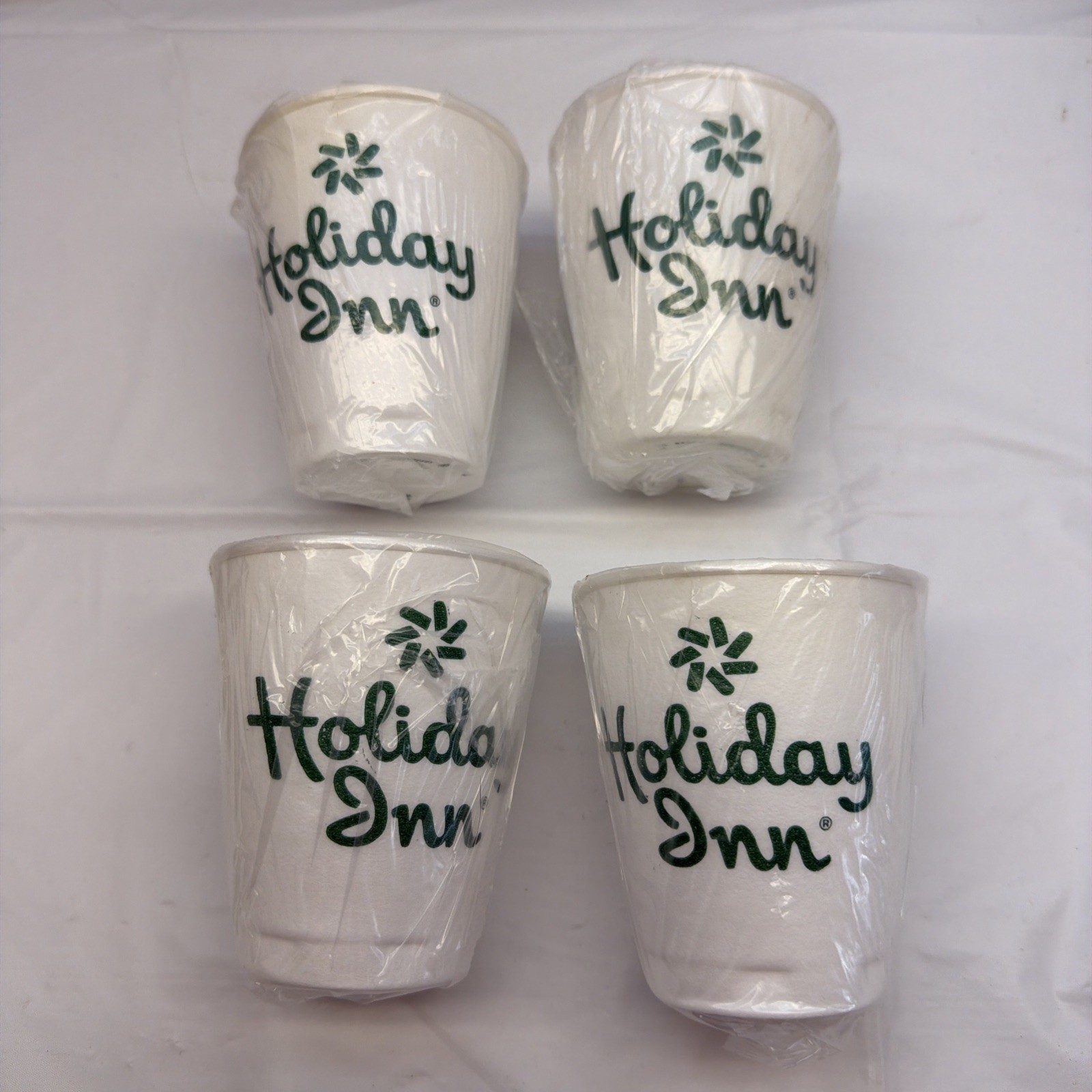 LOT of 4 ~ Vintage 80s HOLIDAY INN Hotel Motel Styrofoam Coffee Cups 3.5\