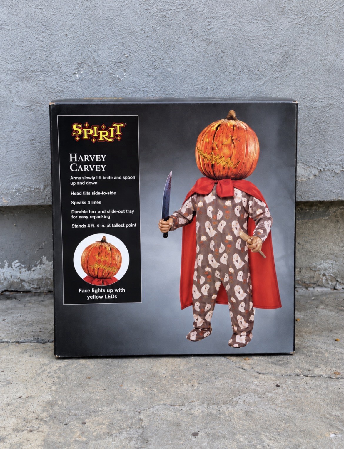 Spirit Halloween Harvey Carvey Animatronic - Brand New in Box - 2026