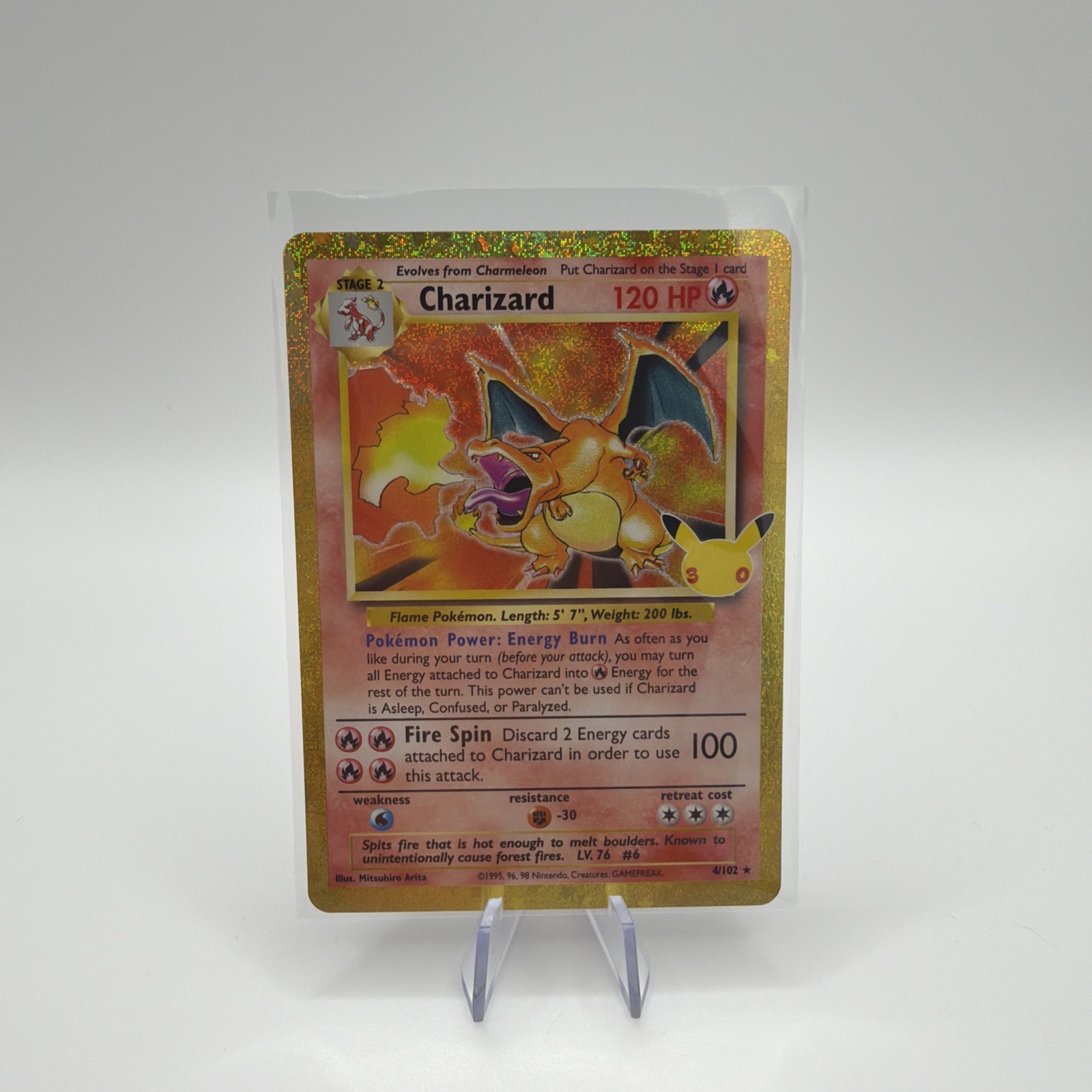 Pokemon TCG Charizard 4/102 30th Anniversary Classic Collection Holo MINT 