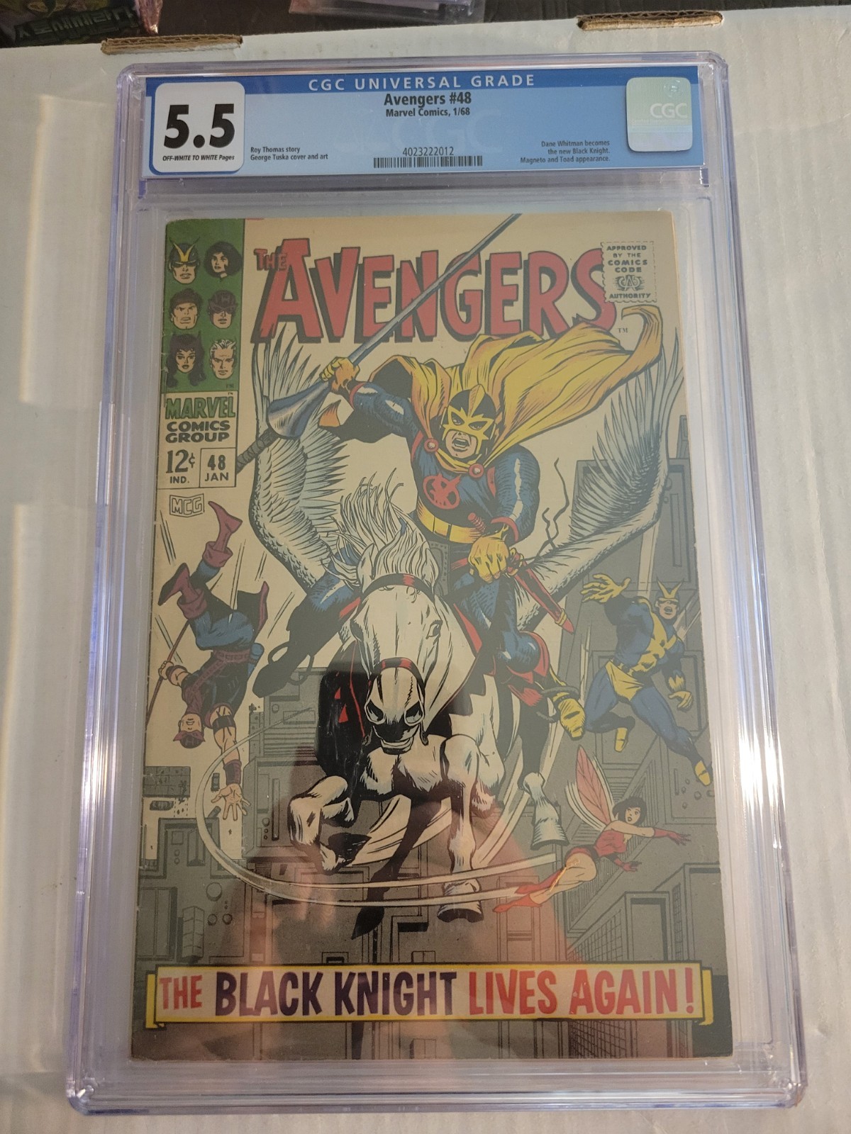 Avengers #48 CGC 5.5 OWW Pages 1st Appearance Black Knight Marvel 1968