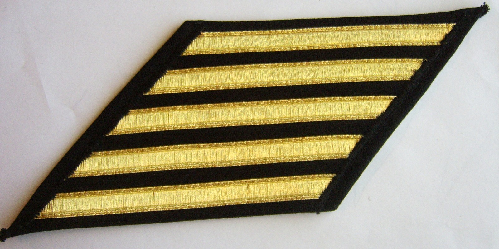 NAVY SERVICE HASHMARKS FOR 20 YEARS SERVICE -  GOLD ON BLACK E1-E6