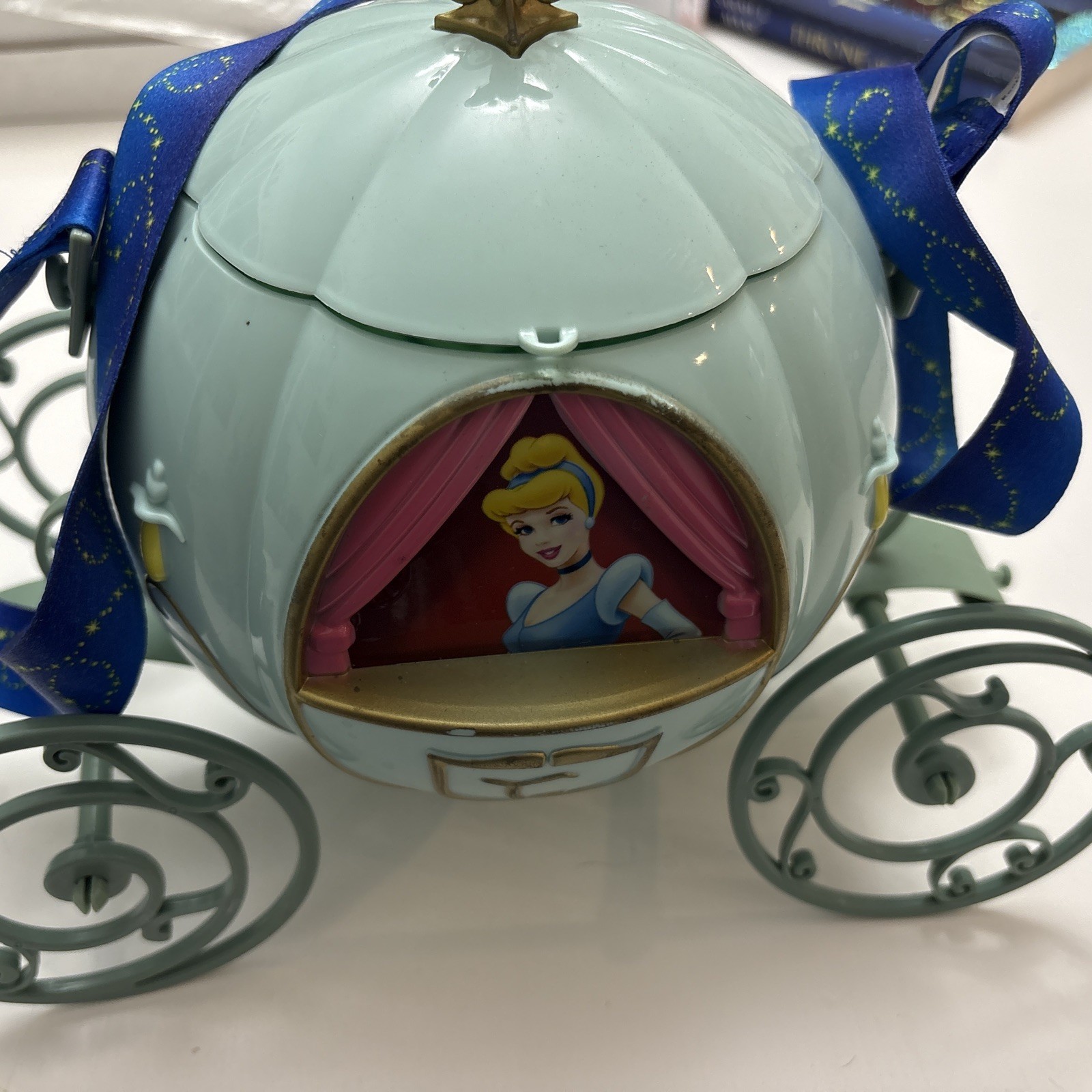 Disney Cinderella\'s Carriage Popcorn Bucket Souvenir with Strap