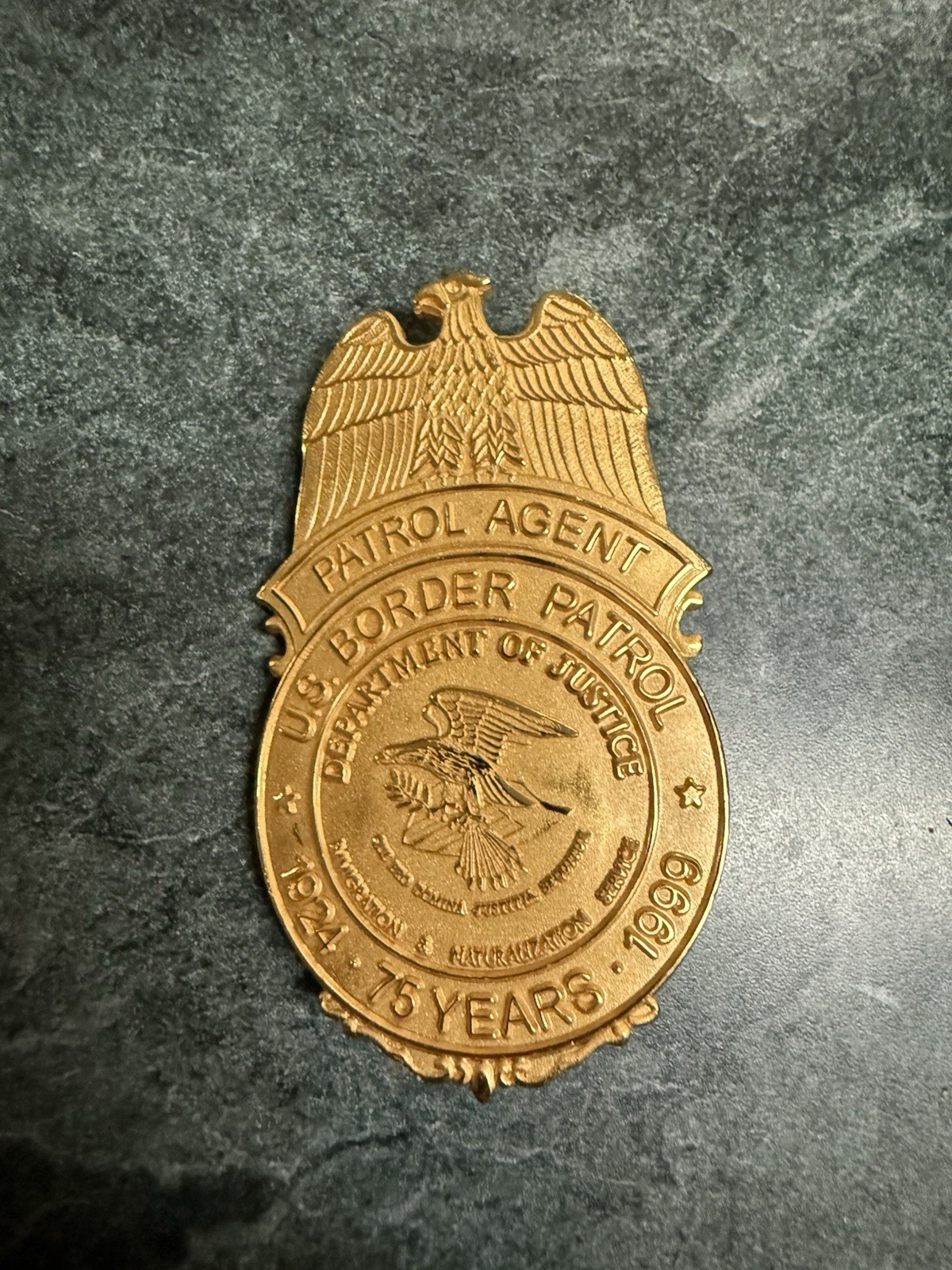 US Border Patrol 75th Anniversary Badge (1924-1999) #2405