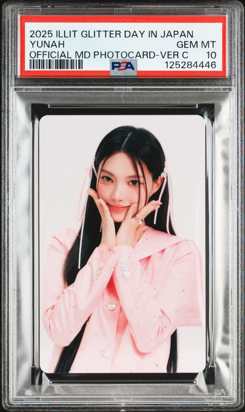 2025 ILLIT GLITTER DAY IN JAPAN OFFICIAL MERCHANDISE PHOTOCARDS YUNAH PSA 10