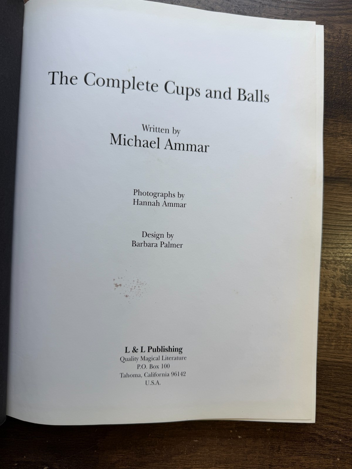 The Complete Cups And Balls 1998 First Edition By Michael Ammar No Dust Jacket
