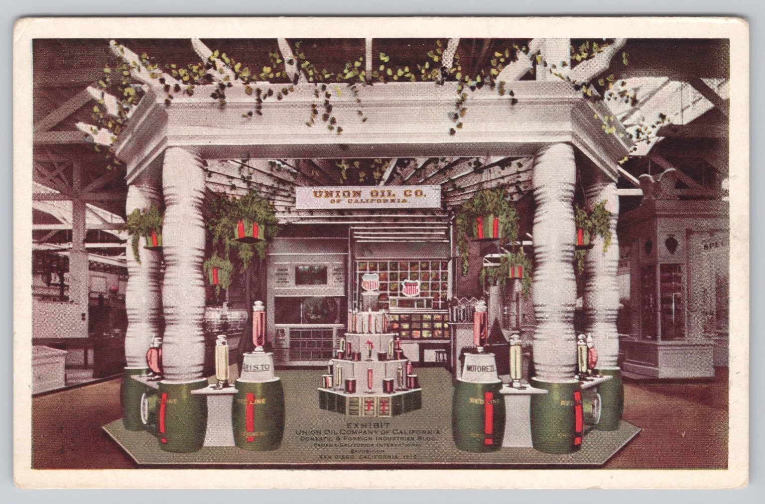 Vintage 1931 Union Oil Company Exhibit Postcard San Diego CA