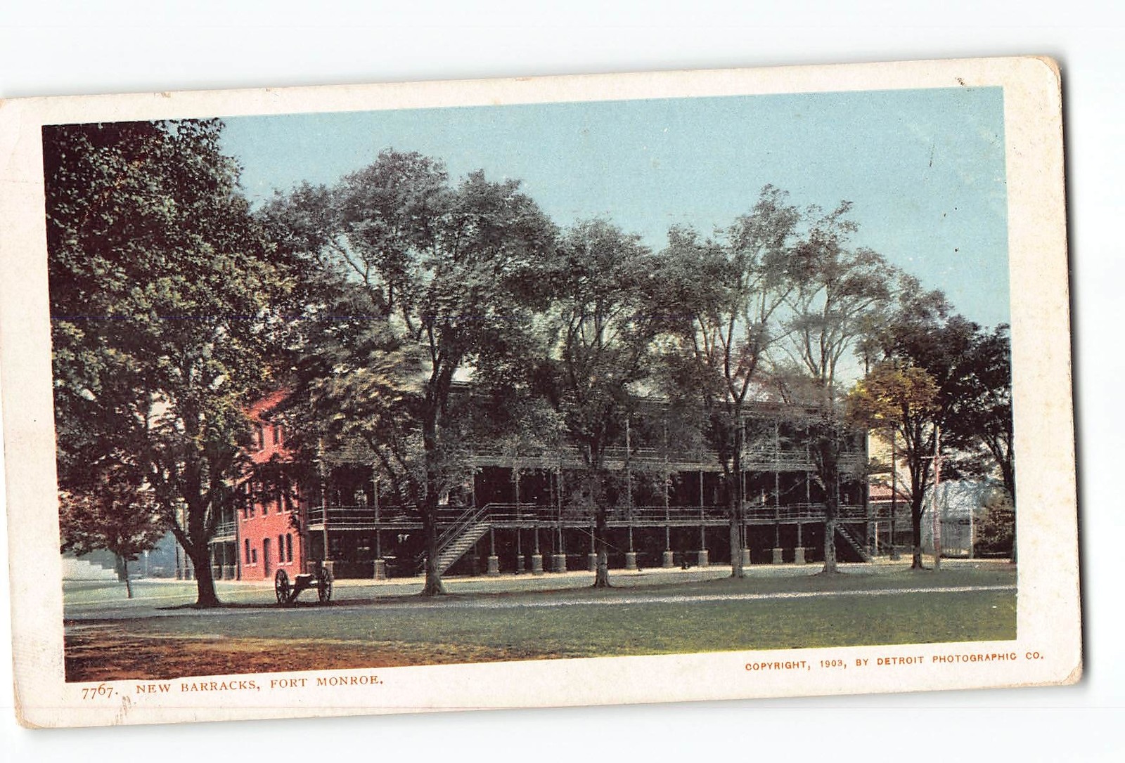 Fort Monroe Hampton Virginia VA Postcard 1901-1907 New Barracks