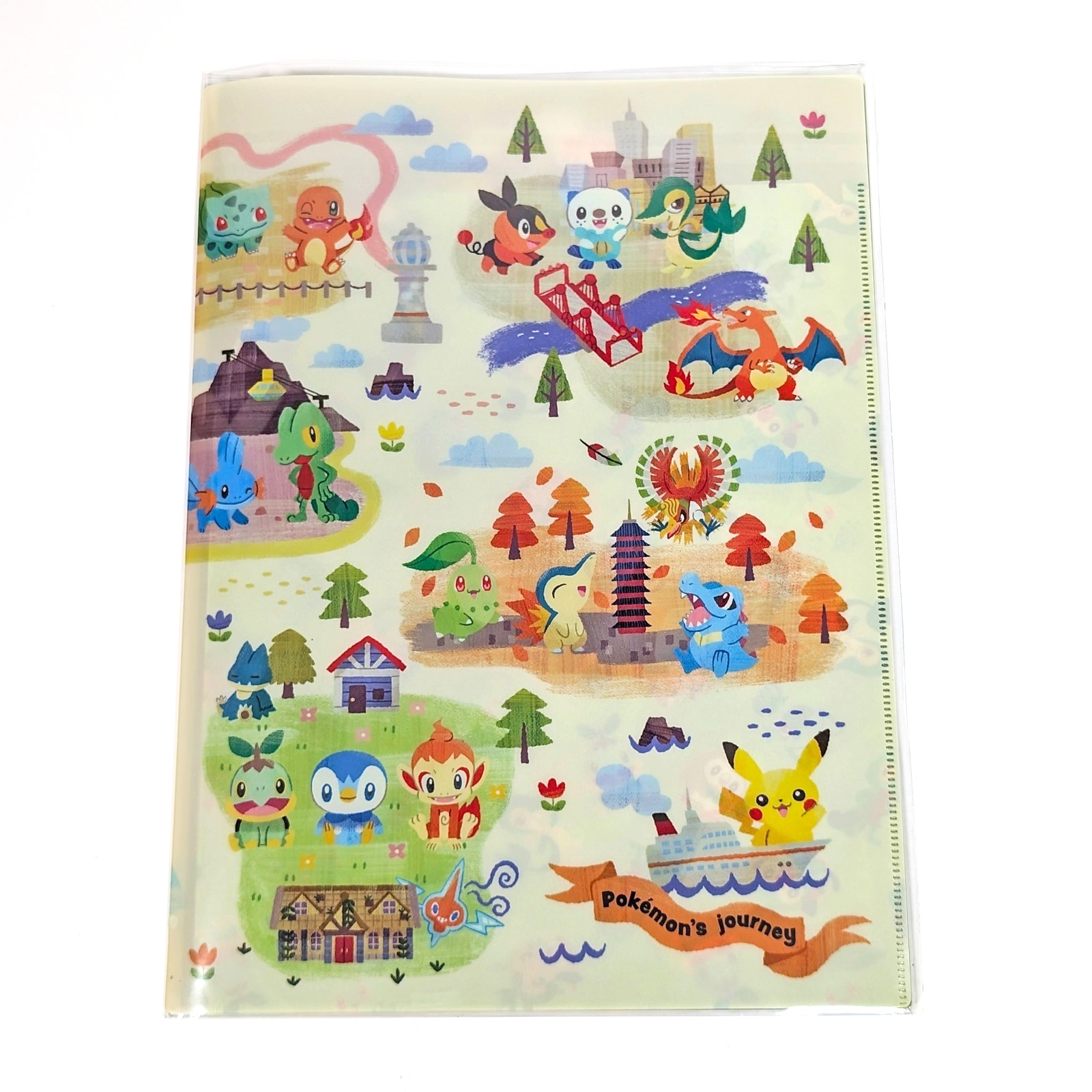 Pokemon Center Japan 3-Pocket A4 Clear File Folder Pokemon\'s Journey Sealed NEW