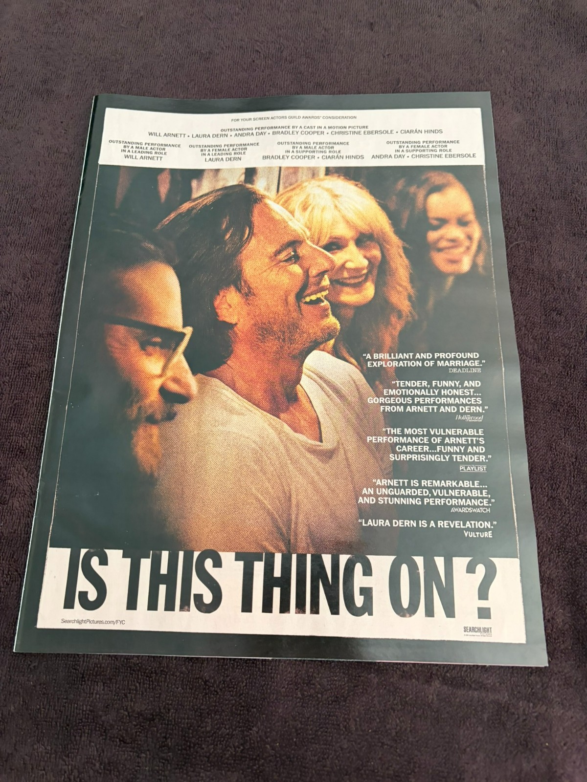 IS THIS THING ON? 2026 Oscar ad cast, Will Arnett, Laura Dern, Bradley Cooper