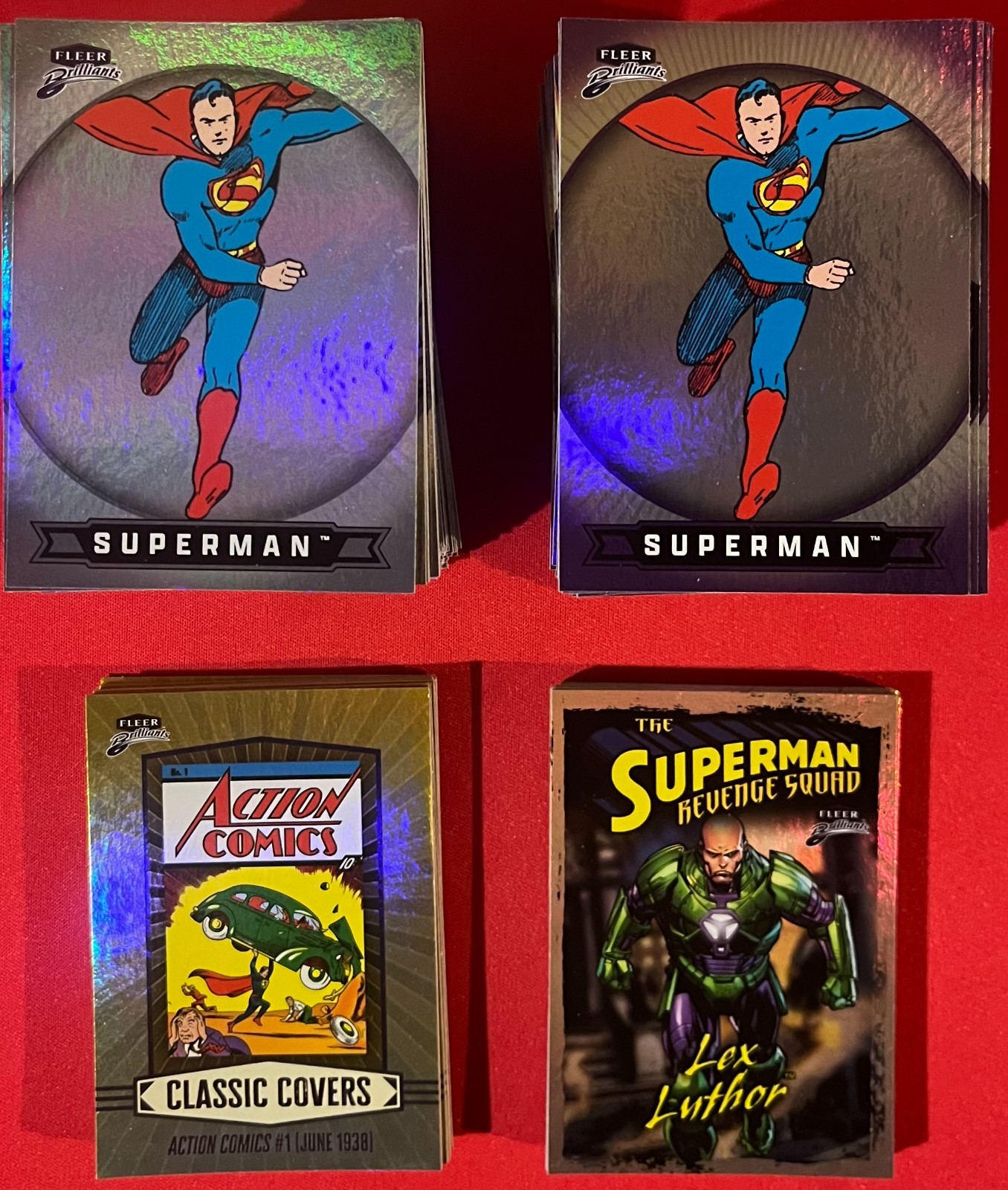 2025 Fleer Brilliants Superman Mega Box Complete Master Set Base Purple Inserts