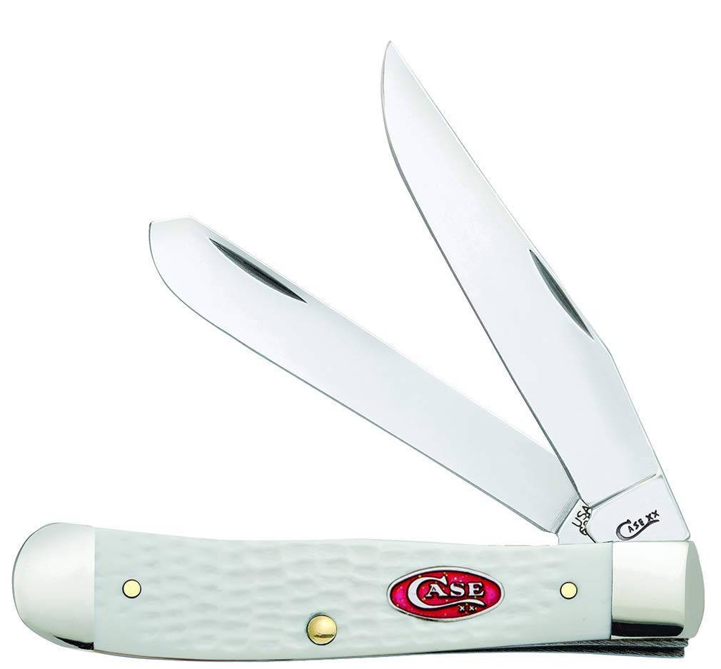 Case WR XX Pocket Knife Sparxx White Jigged Synthetic Trapper