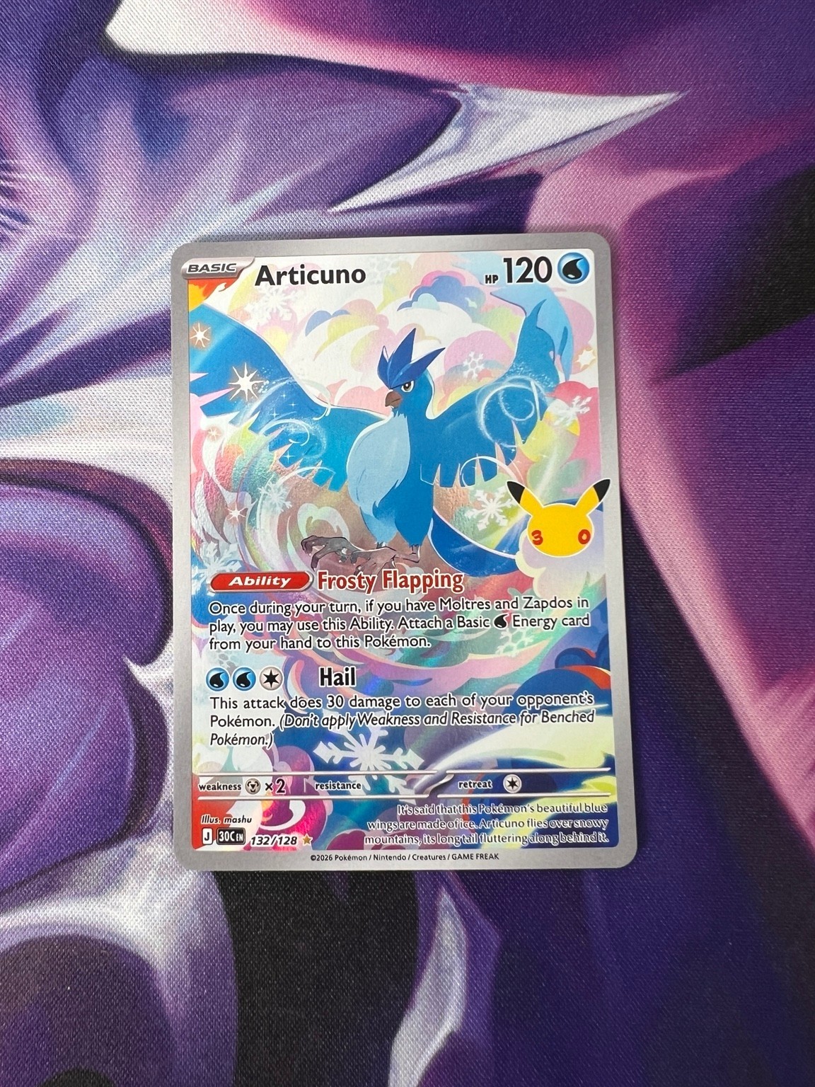 Articuno 132/128 Me: 30th Celebration Holo NM Multiple Available