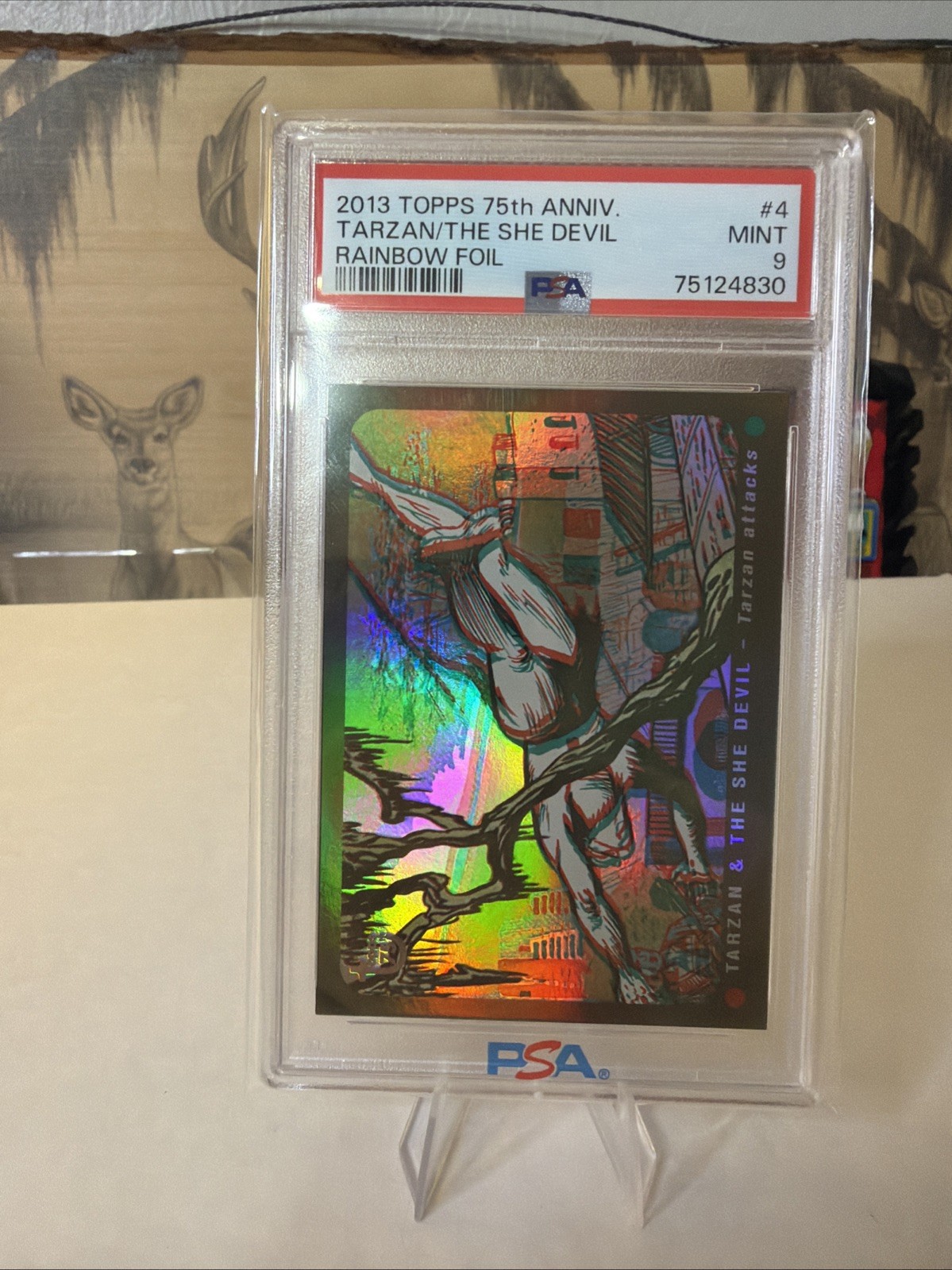 2013 Topps 75th Anniversary Tarzan Rainbow Foil PSA 9