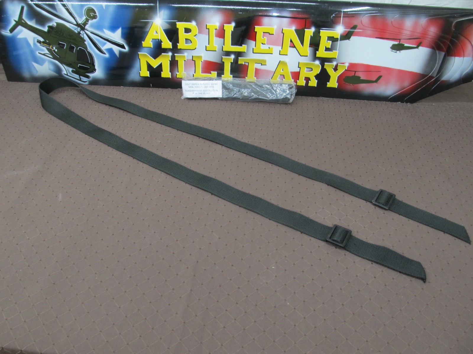 Original USGI Black Nylon Small Arms Sling Unissued Rifle Sling 72 x 1.25