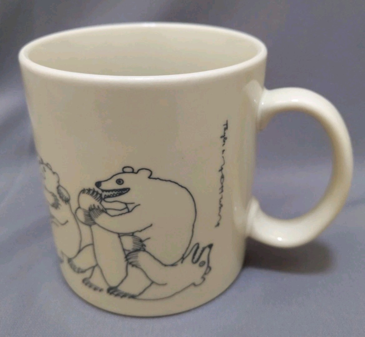 Vintage 1979 Taylor & Ng Coffee Mug Naughty Bears Orgy Party Made in Japan