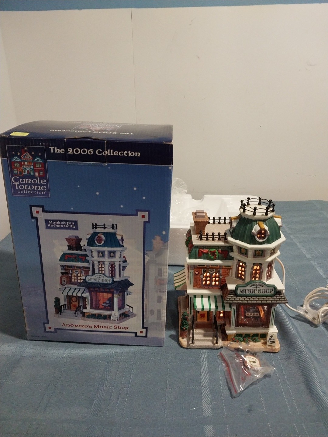 Lemax 2006 Ceramic Carole Towne Andrews Music Shop Village Christmas House