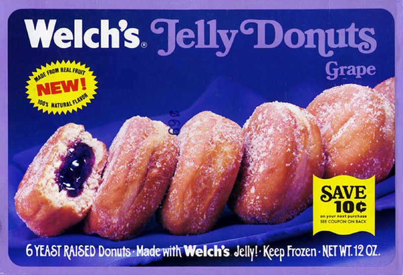 Sheet MAGNET Welch\'s Jelly Donuts Advertisement 1970s 6 x 4 in BRAND NEW