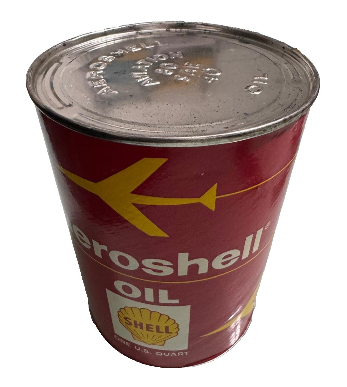 Vintage Aeroshell Aviation Oil 1 QT Cardboard Can SAE 40 Sealed Rare