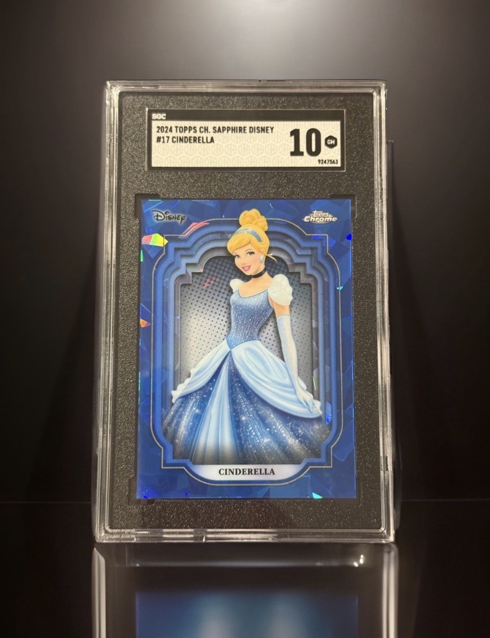 2024 Topps Chrome Disney Sapphire Cinderella #17 SGC 10 GEM MINT