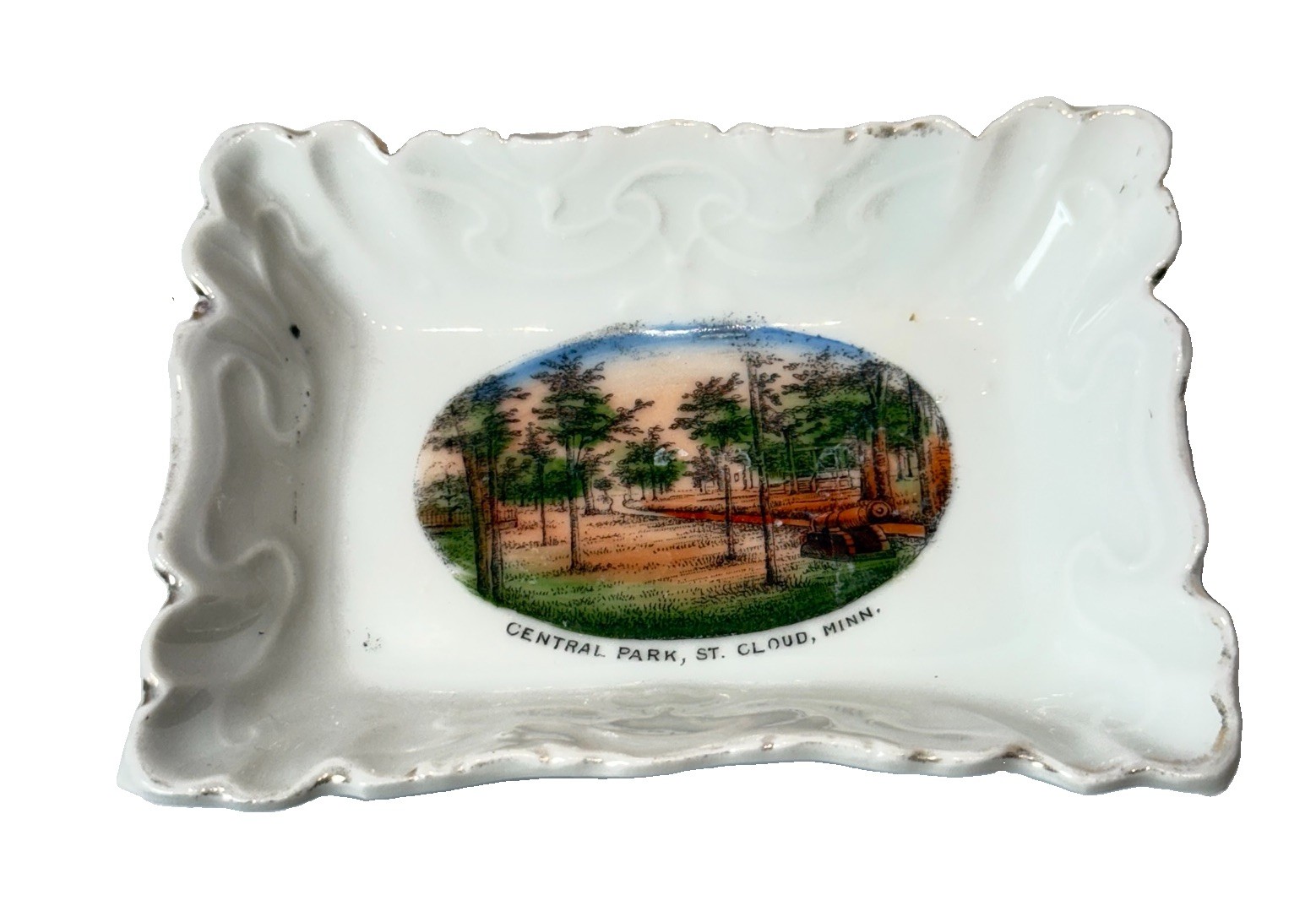 CENTRAL PARK - ST CLOUD MN MINNESOTA  Souvenir ANTIQUE TRINKET CHINA DISH