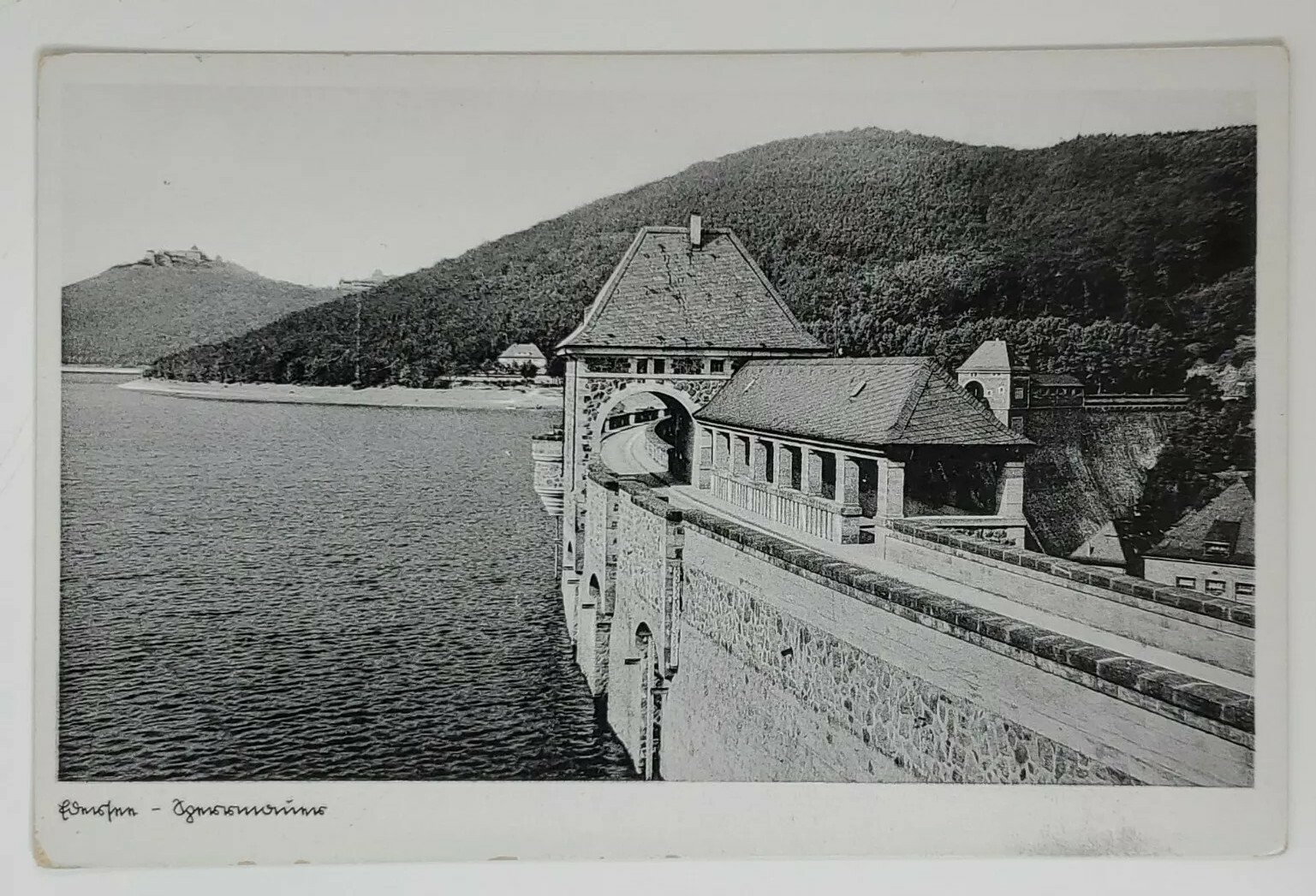 Postcard Edersee Dam Ederstausee Waldeck-Frankenberg Hess Germany  A1