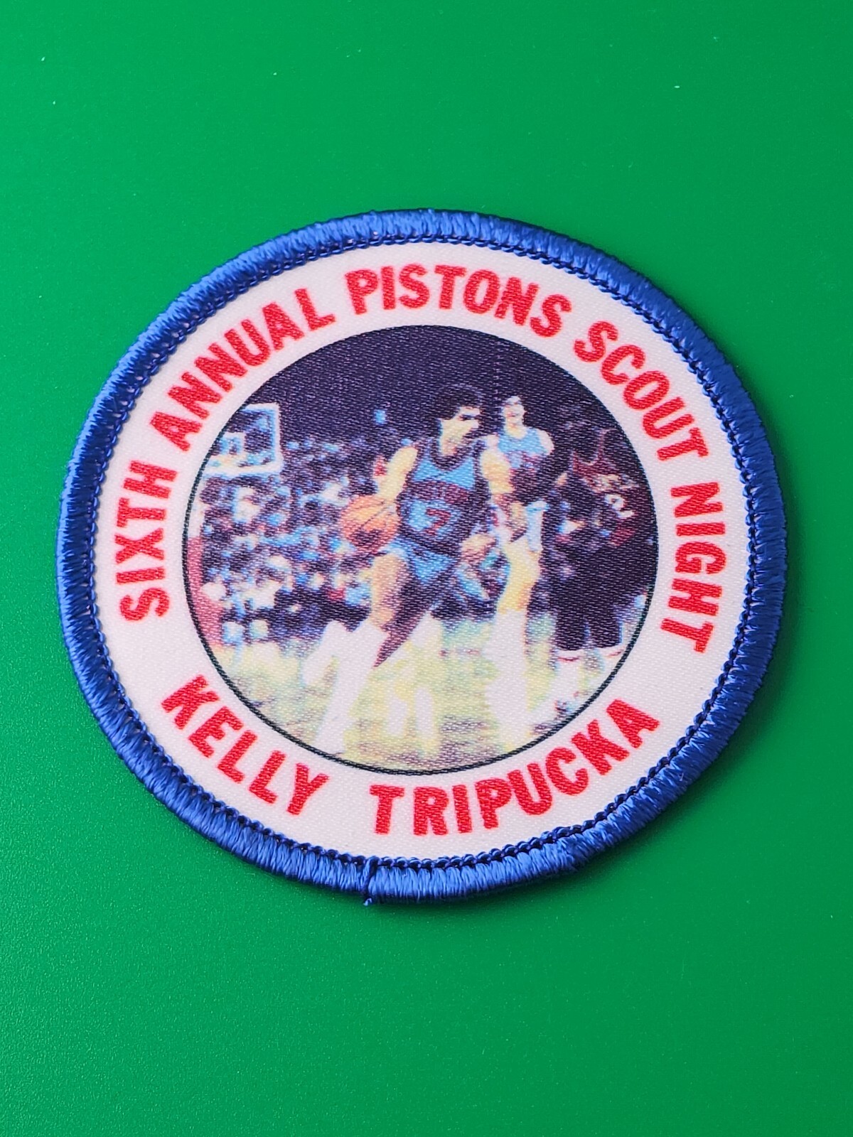 Sixth Annual Pistons Scout Night Kelly Tripucka Patch BSA Scouts America NEW