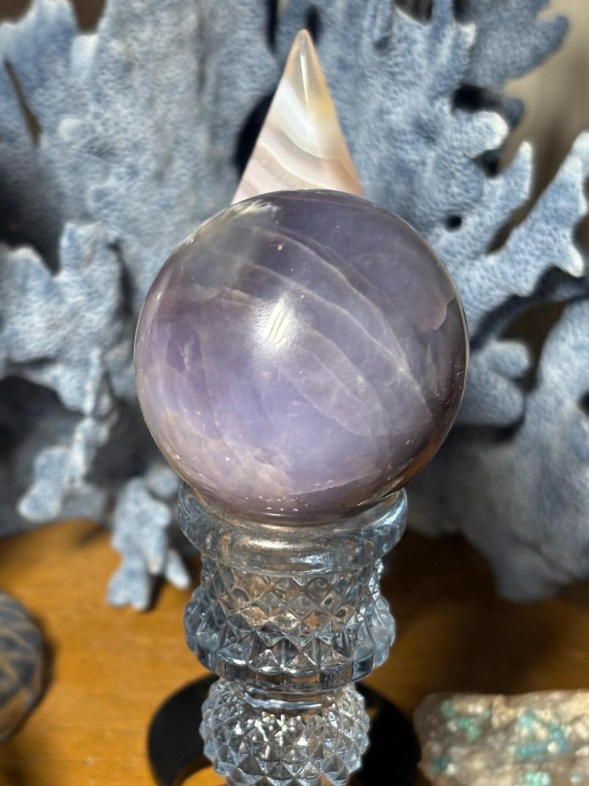 Purple Chalcedony Sphere – Indonesian Lavender Quartz | Collector Sphere