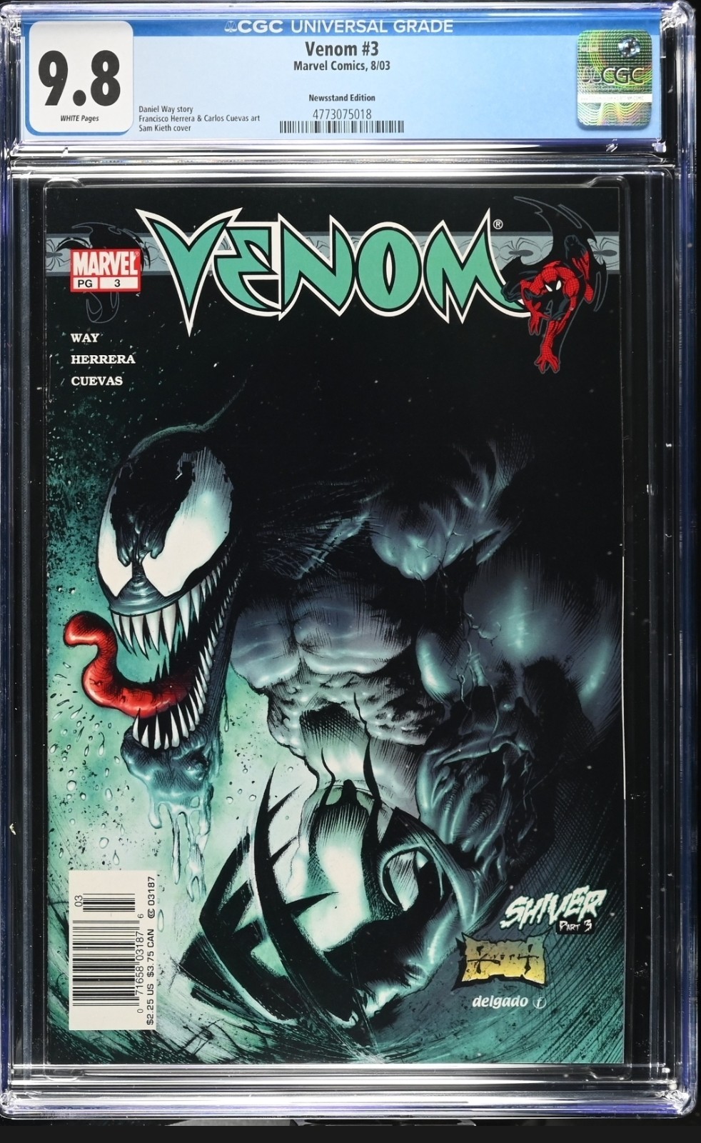 Venom #3 2003 Newsstand Edition Cgc 9.8 Rare Htf
