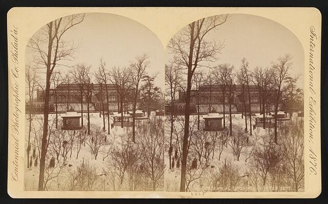 Photo:Philadelphia Pennsylvania 1877 Centennial Grounds Winter Stereoview