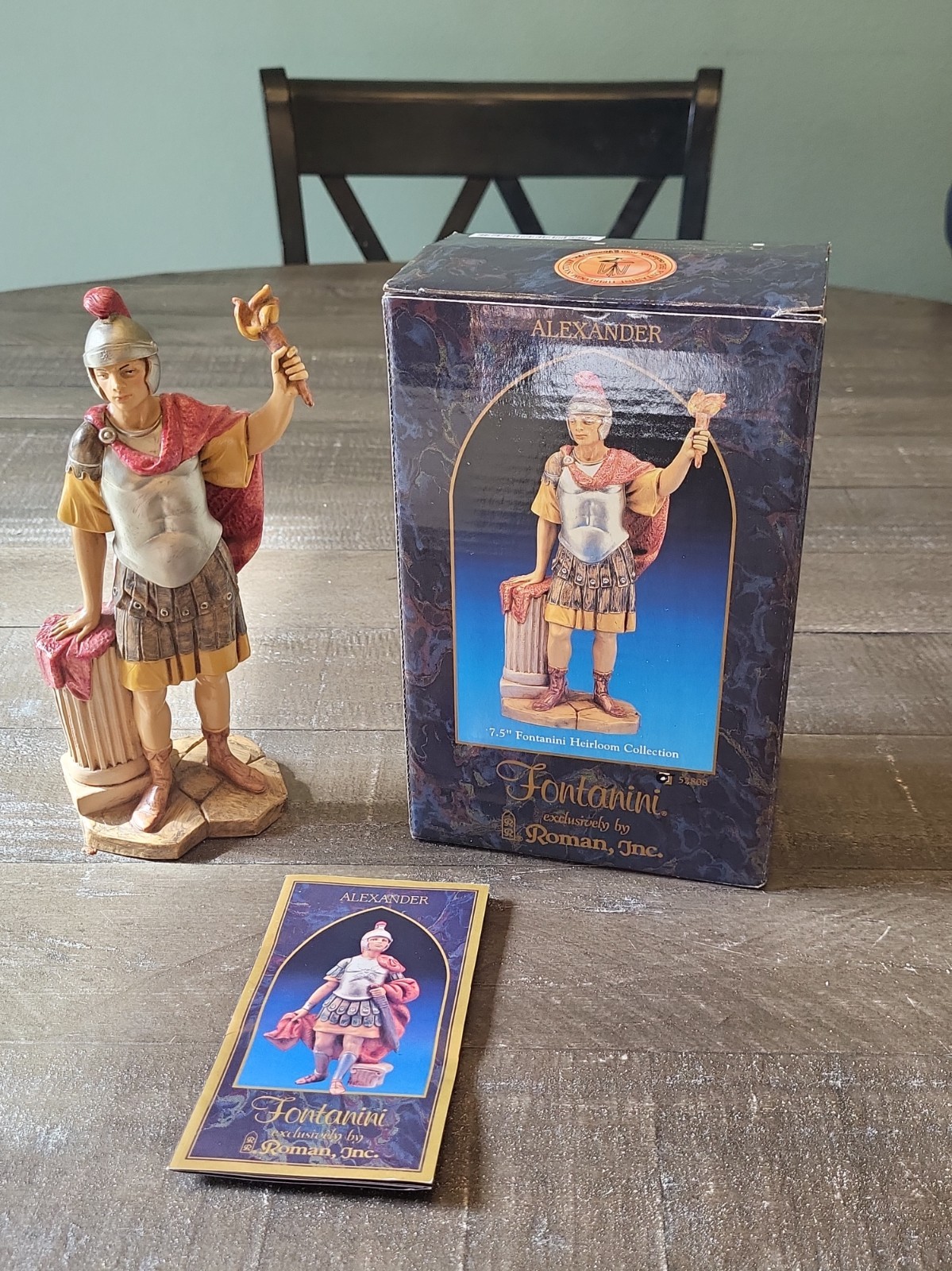 Vtg 1997 Fontanini Alexander Roman Centurion 7 5” Figure 52808 Italy Box Card
