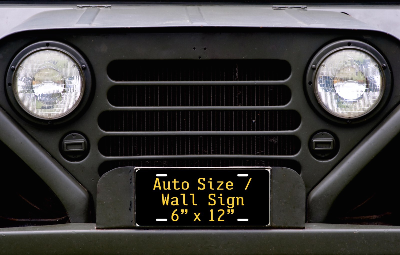 Personalize Custom Black License Plate Tag for Any State Auto Car ATV Bicycle