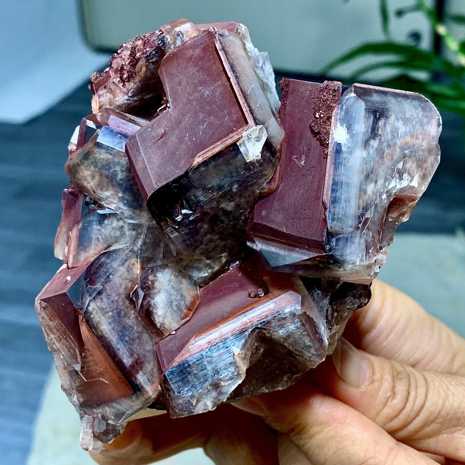 500G Rare Natural Chocolate Calcite Specimen cluster rough mineral sample
