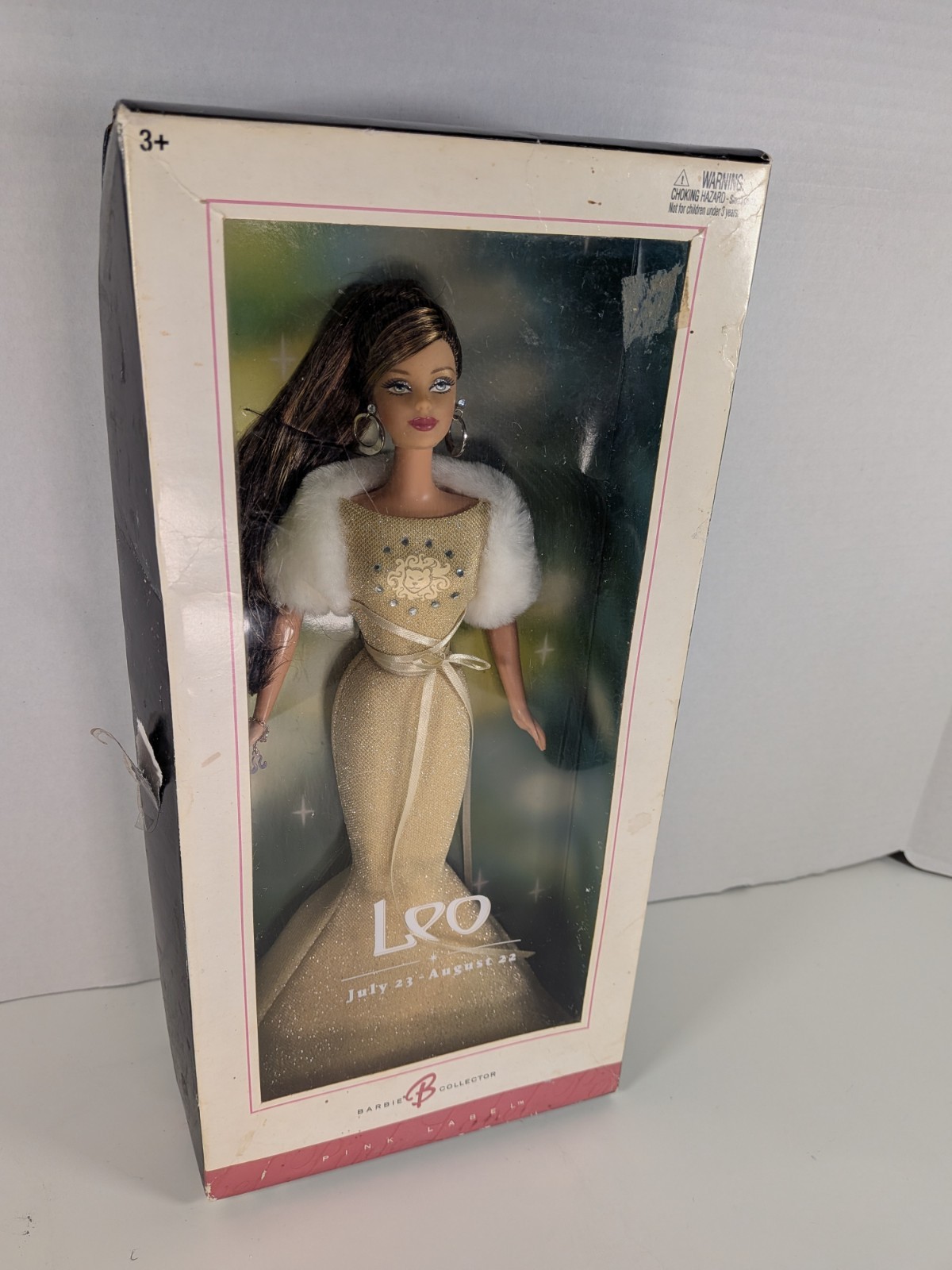 Barbie Collector Pink Label Zodiac Doll, Leo, 2004 #6244 Box Has Some Damage 
