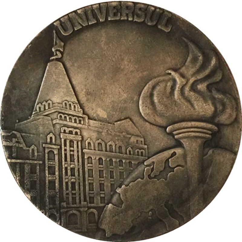 Romania king Carol II medal 1884 - 1933 Universul newspaper 50 years B21