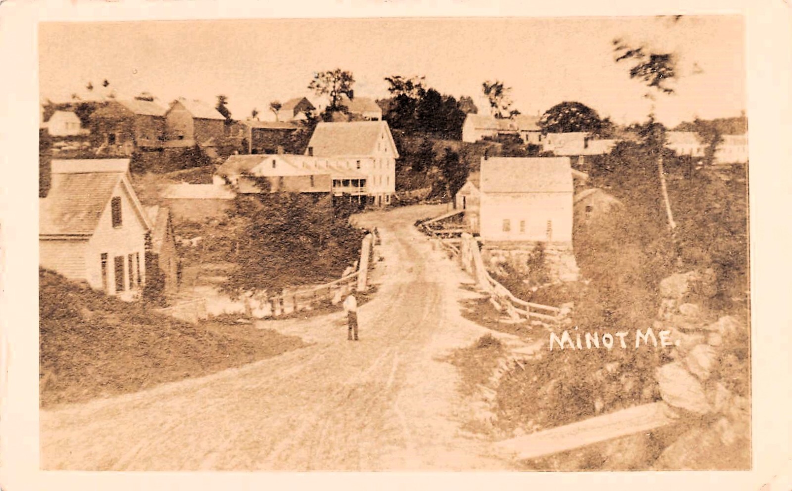 RPPC West Minot ME Martin Brow Ramsdell Electric Farm Auburn Photo Postcard D22