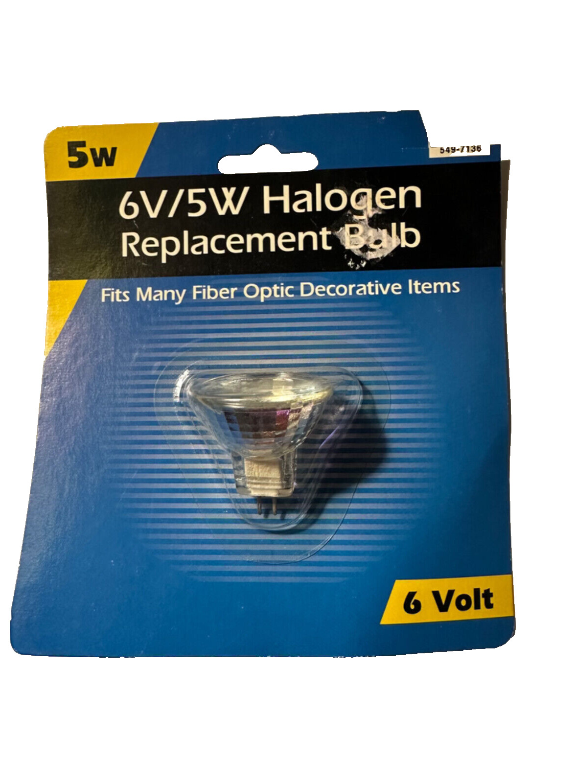 HALOGEN REPLACEMENT BULB For VINTAGE FIBER OPTIC TREES & FIGURES Small 6V/5W