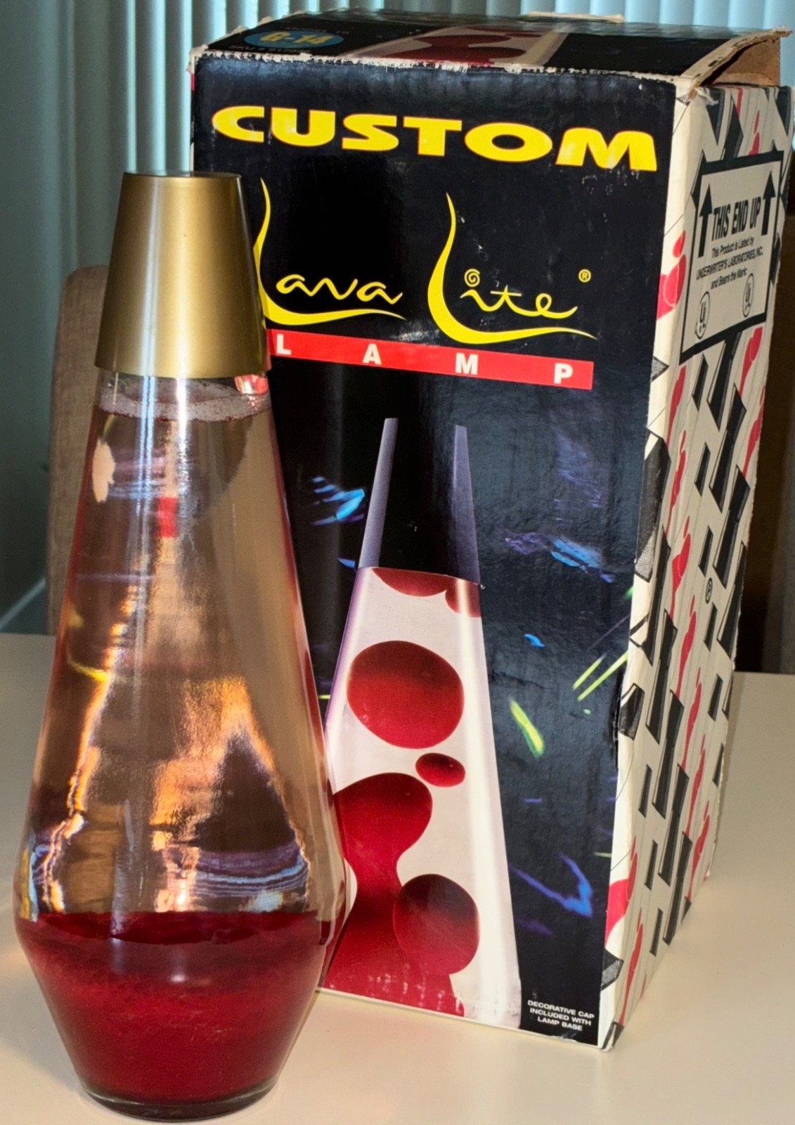 Vintage Diablo Lava Lite G-14 GLOBE 10 Red Wax 32 oz ELEK TRICK Lamp in Box